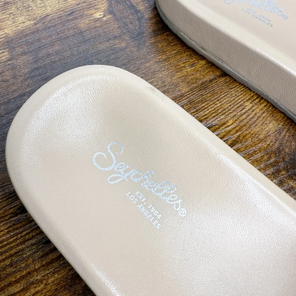 SEYCHELLES Low Key Classic Slides in Beige Nude Size 6 - Picture 2 of 4